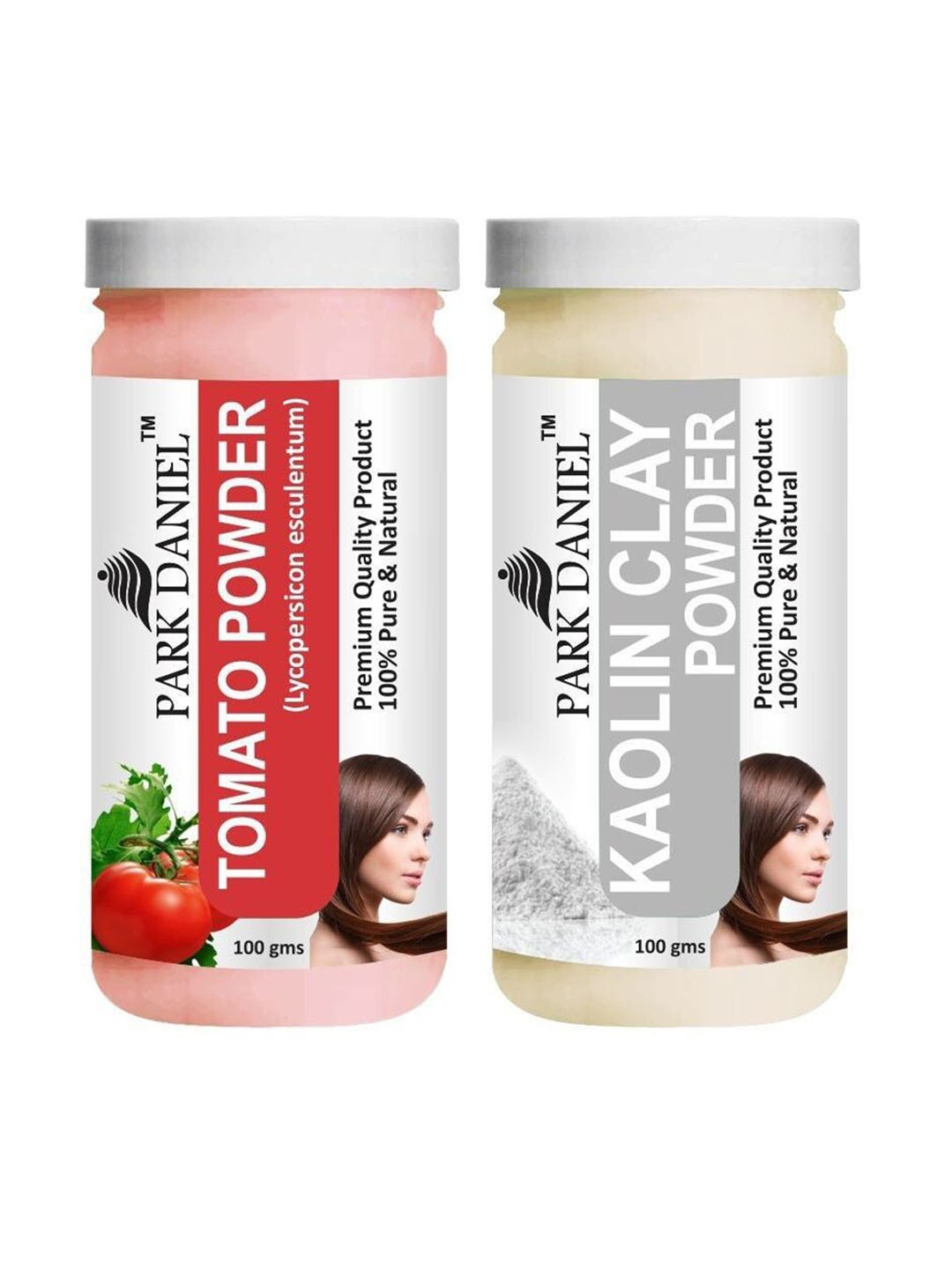 

Park Daniel Set Of 2 Tomato & Kaolin Clay Powder Combo For Skin & Hair- 100g Each, Transparent