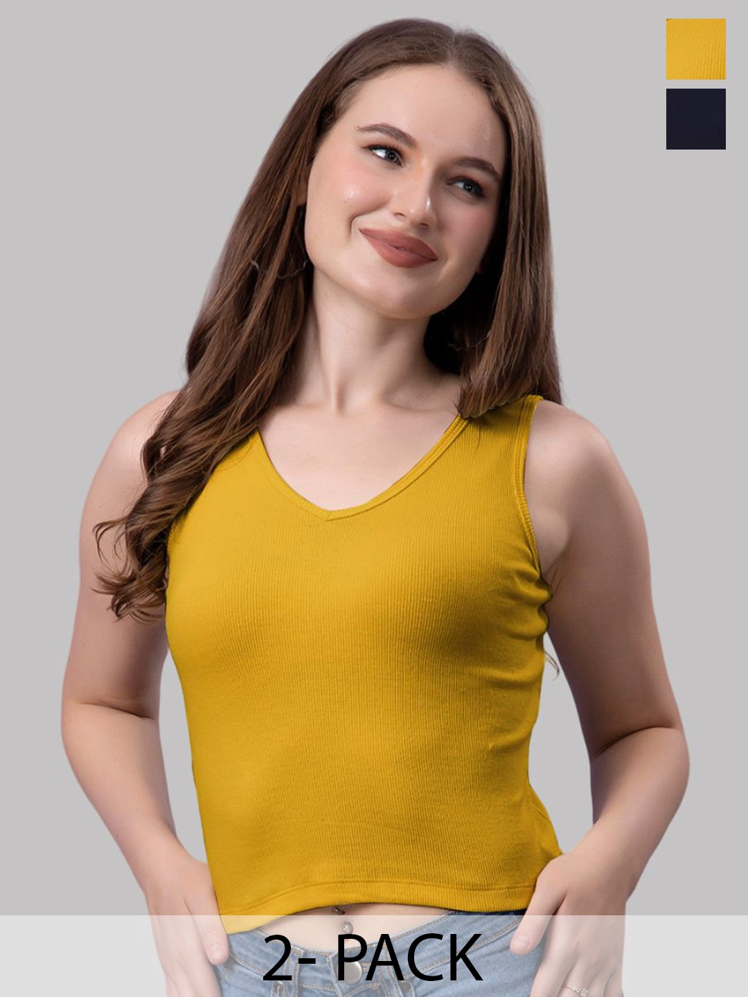 

Friskers Cotton Crop Top, Navy blue