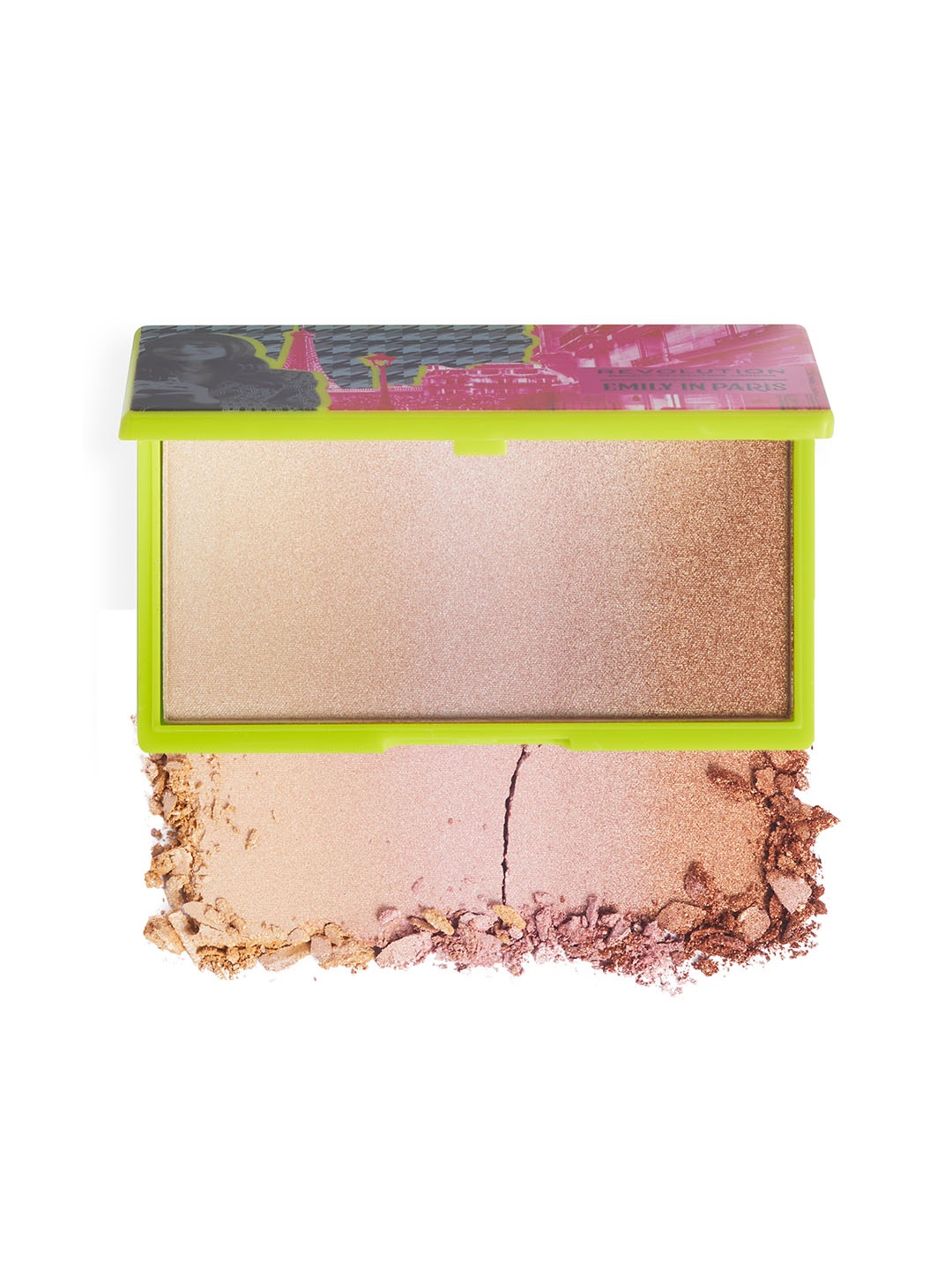 

Makeup Revolution London X Emily In Paris In The Spotlight Powder Highlighter, Pink