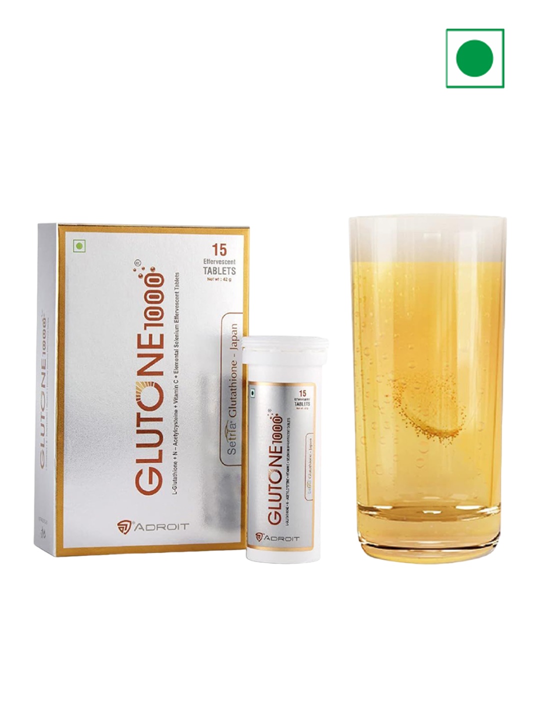 

GLUTONE Setria Glutone 1000 Glutathione Effervescent Tablets - 15 Tablets, White