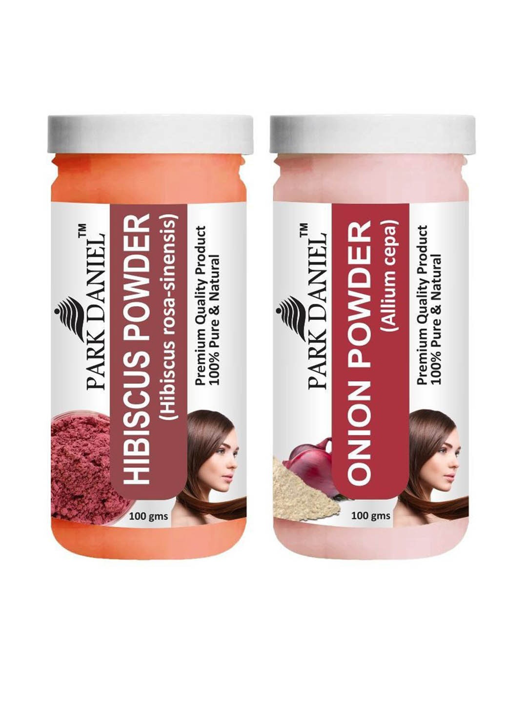 

Park Daniel Set Of 2 100% Pure & Natural Hibiscus & Onion Powder Face Mask - 100 g Each, Transparent