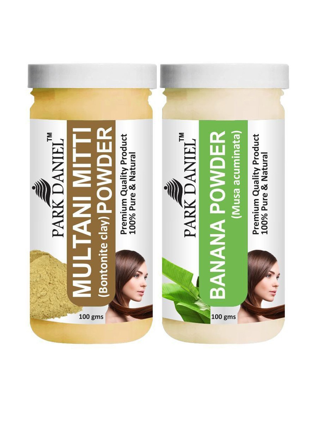 

Park Daniel Set Of 2 Multani Powder & Banana Hair & Face Mask Combo - 100 g Each, Transparent