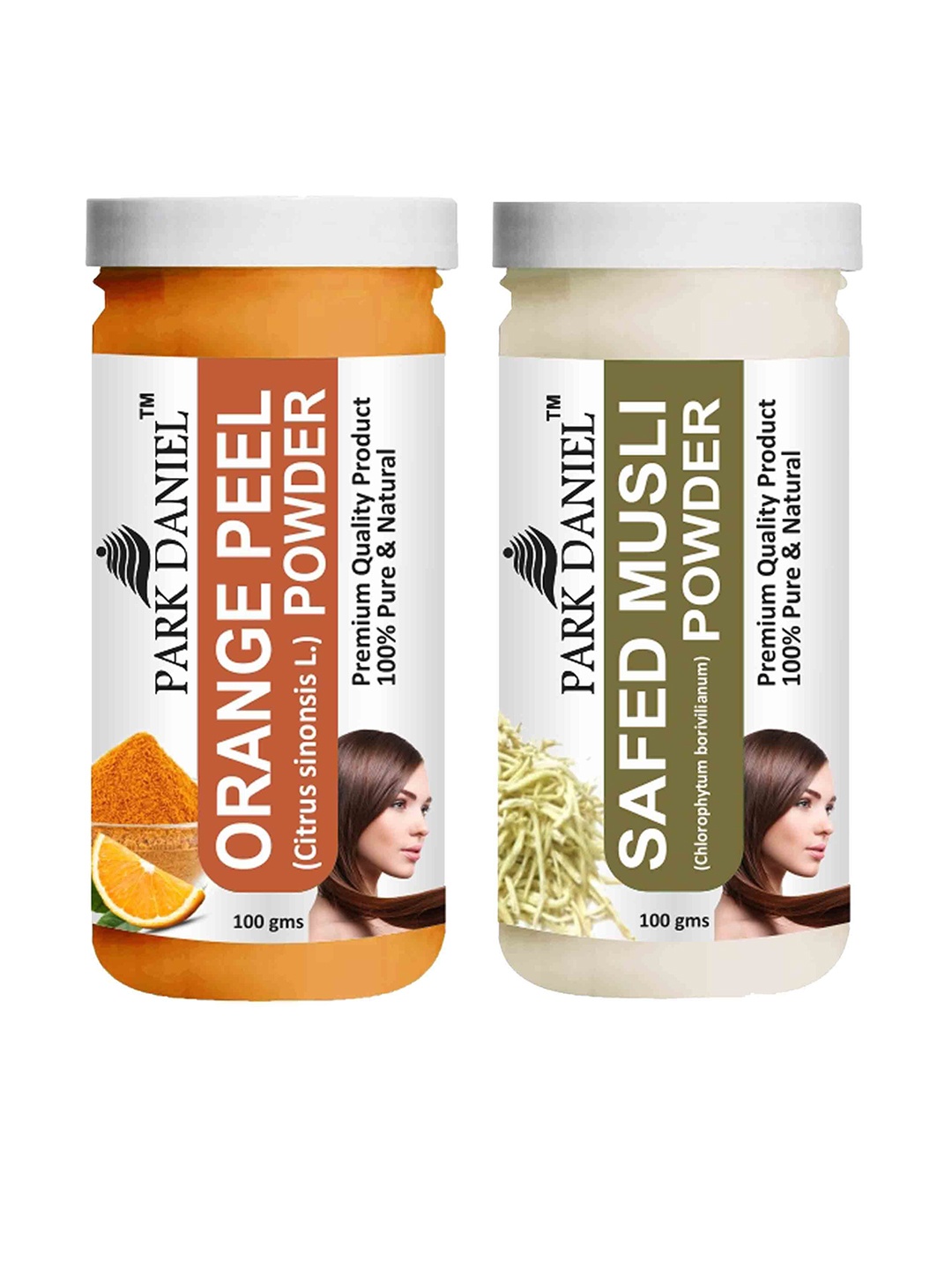 

Park Daniel Set Of 2 Safed Musli & Orange Powder - 100 g Each, Transparent