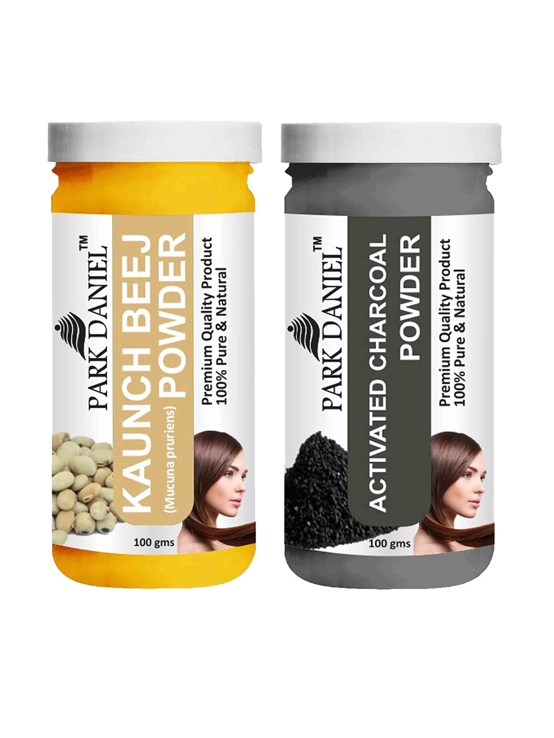 

Park Daniel Set Of 2 Kaunch Beej Powder & Activated Charcoal Powder Pack - 100 g Each, Transparent