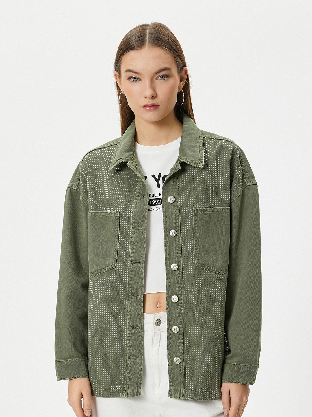 

Koton Women Crop Tailored Jacket, Yellow
