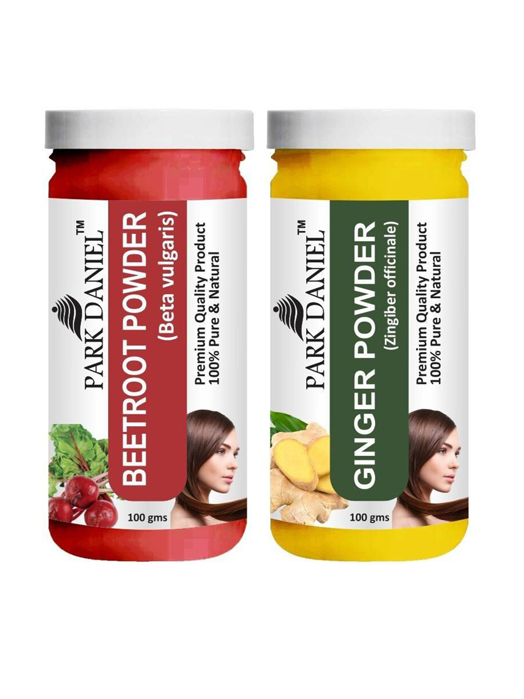 

Park Daniel Set Of 2 Beetroot And Ginger Powder For Skin & Hair - 100g Each, Red