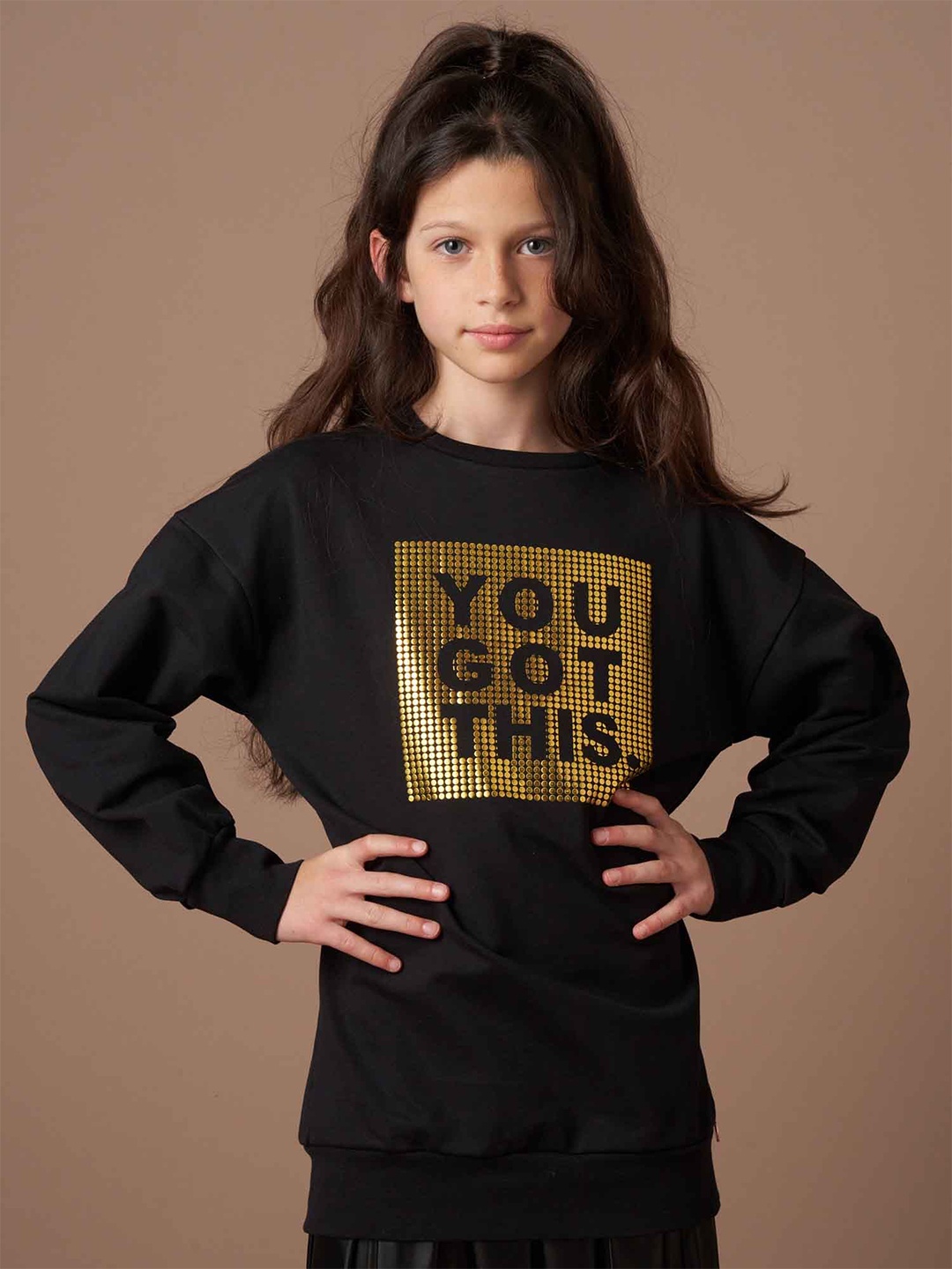 

Angel & Rocket Girls Printed Sweatshirt, Black