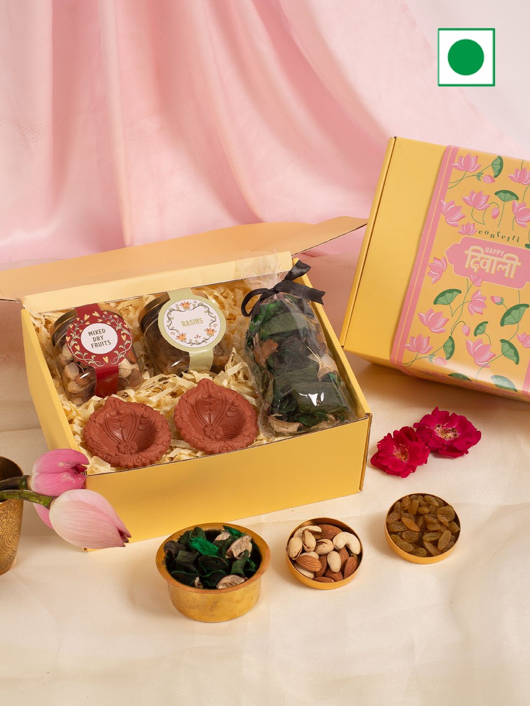 

Confetti Gifts 6 Pcs Dryfruits Diwali Gift Hamper, Multi