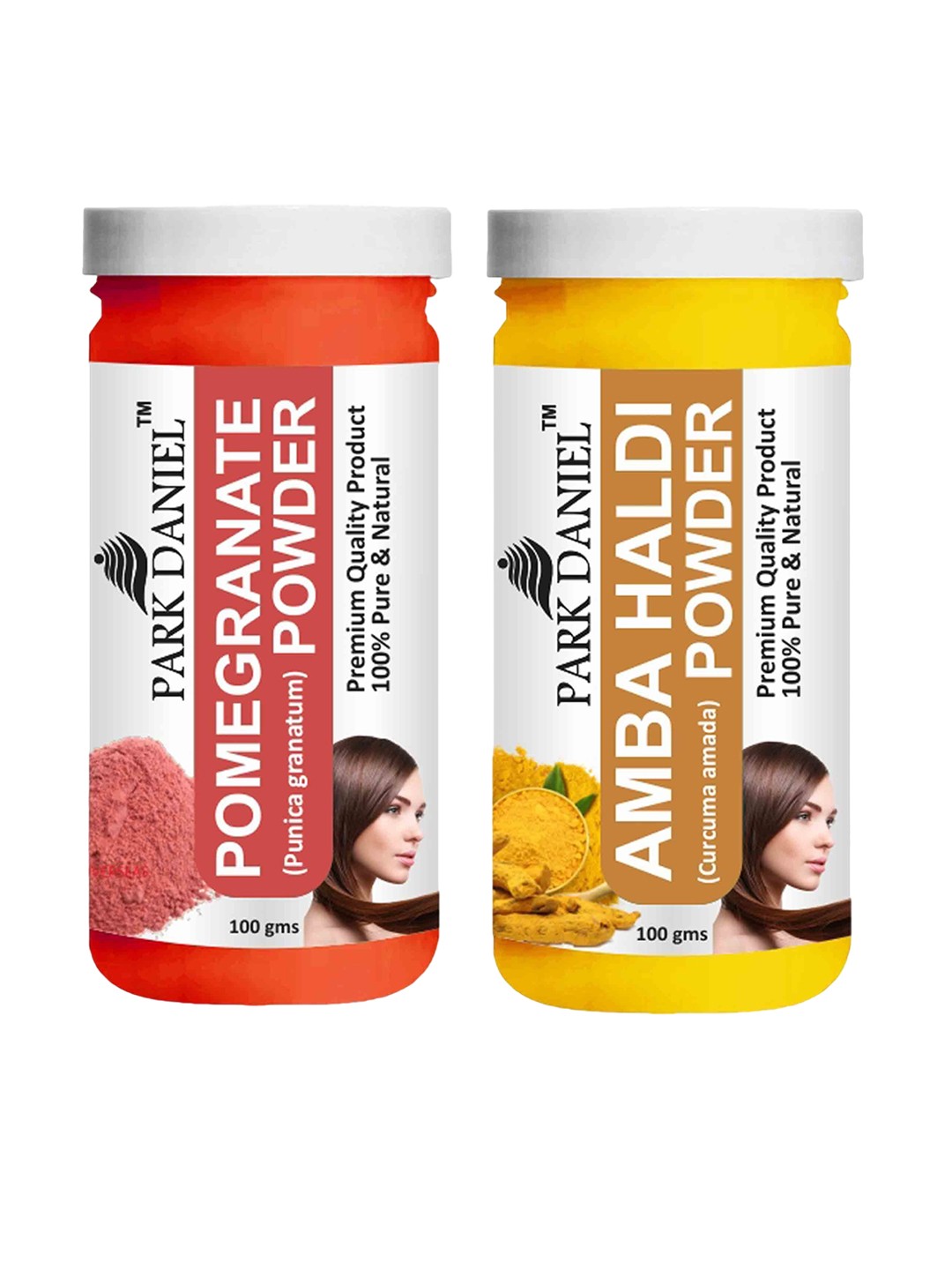

Park Daniel Set Of 2 Pomegranate & Amba Haldi Powder - 100 g Each, Transparent