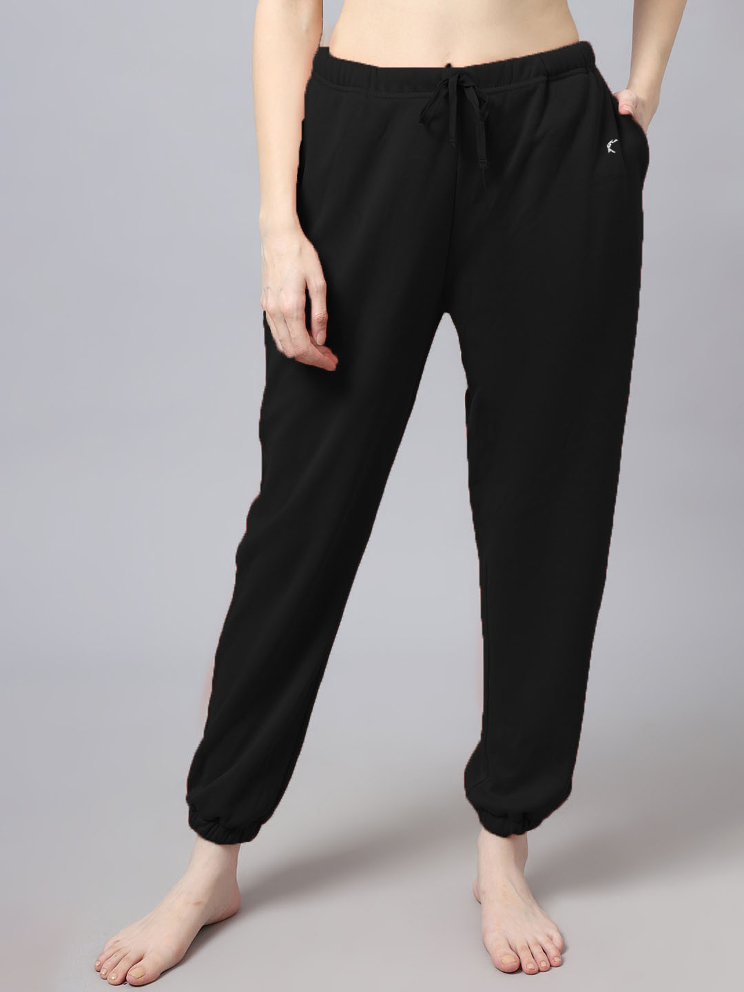 

Kanvin Women Mid-Rise Lounge Pants, Black