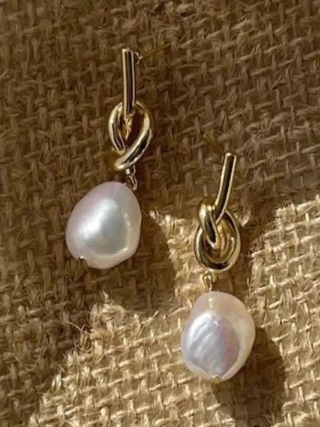 

CareDone Contemporary Drop Earrings, Gold