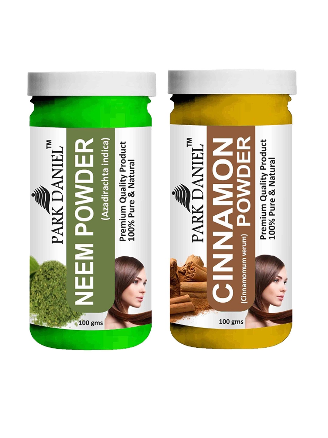 

Park Daniel Set Of 2 Neem & Cinnamon Powder - 100 g Each, Transparent