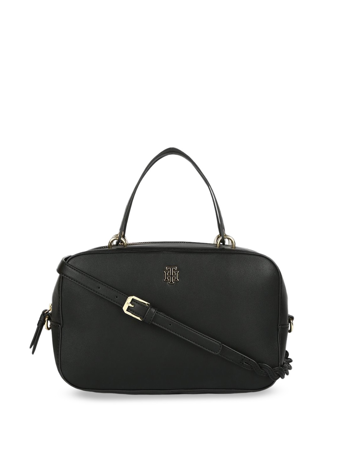 

Tommy Hilfiger Women Solid Baguette Sling Bag, Black