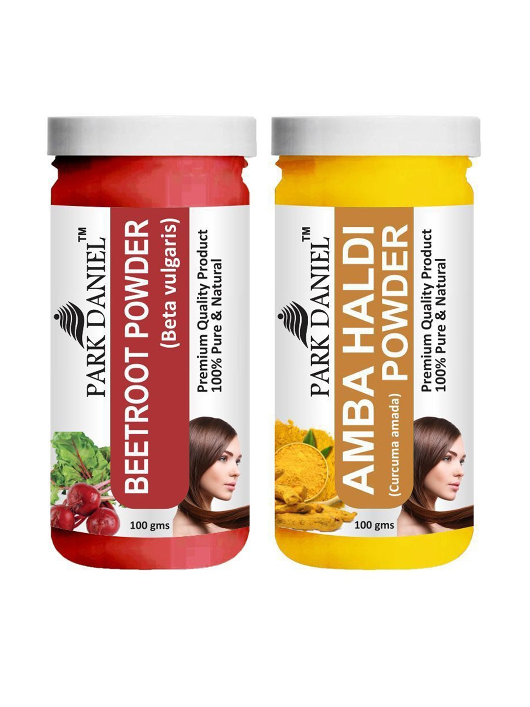 

Park Daniel Set Of 2 Natural Beetroot & Amba Haldi Powder - 100 g Each, White