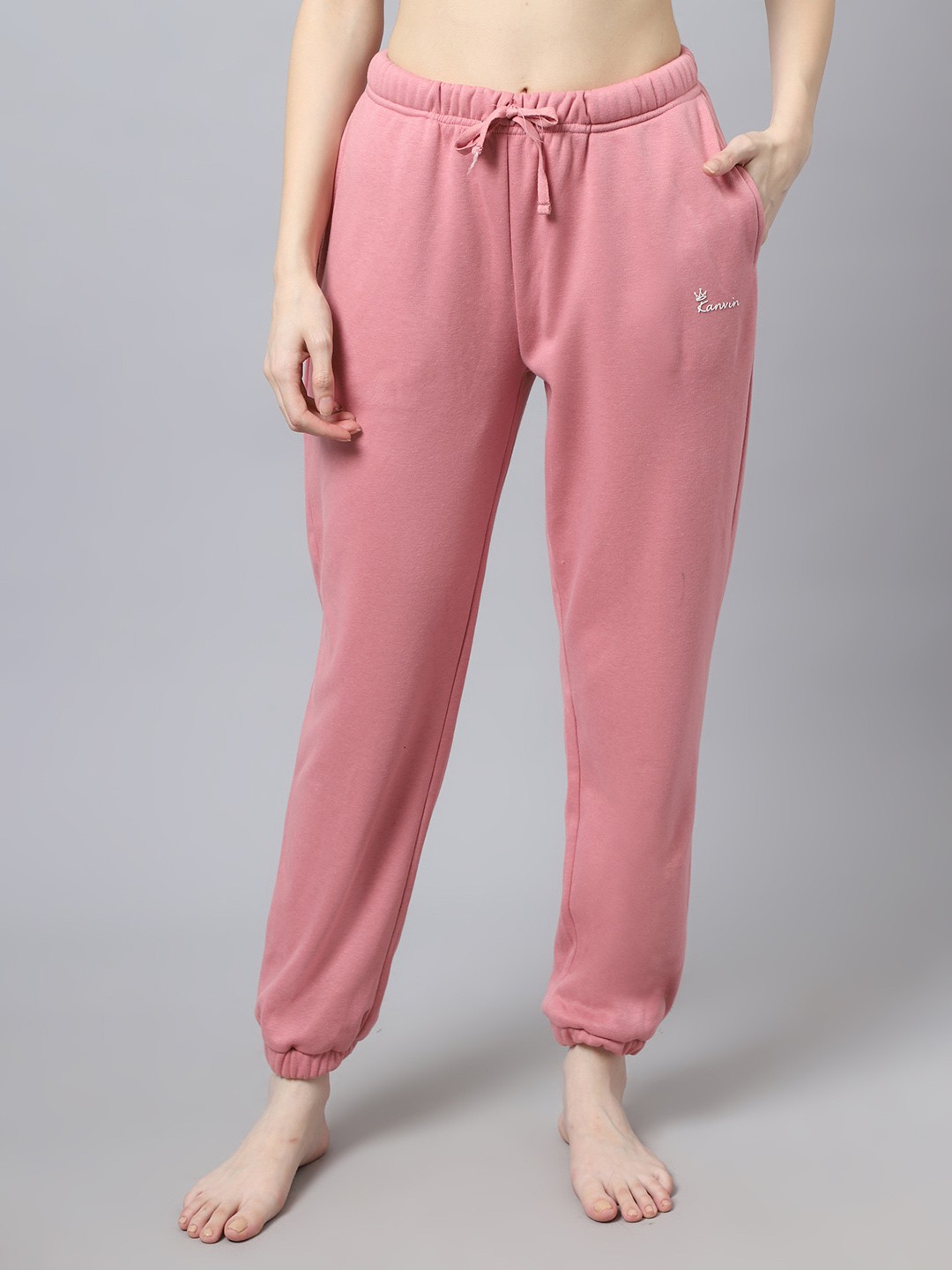 

Kanvin Women Mid- Rise Lounge Pants, Pink