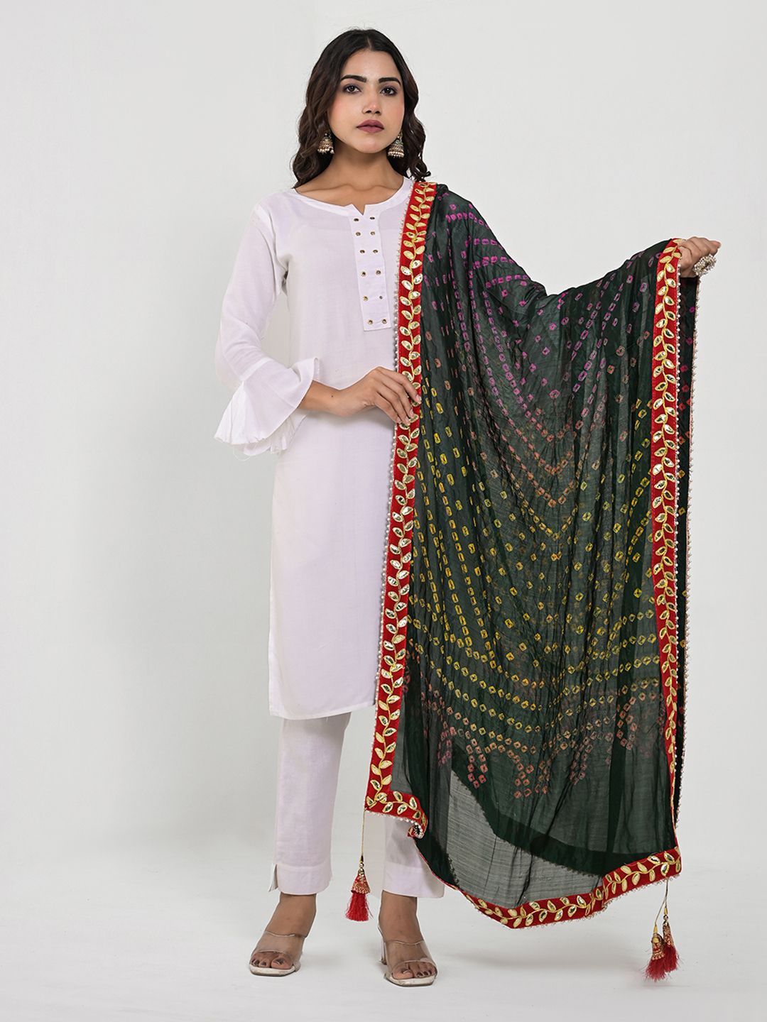 

Apratim Printed Dupatta, Green
