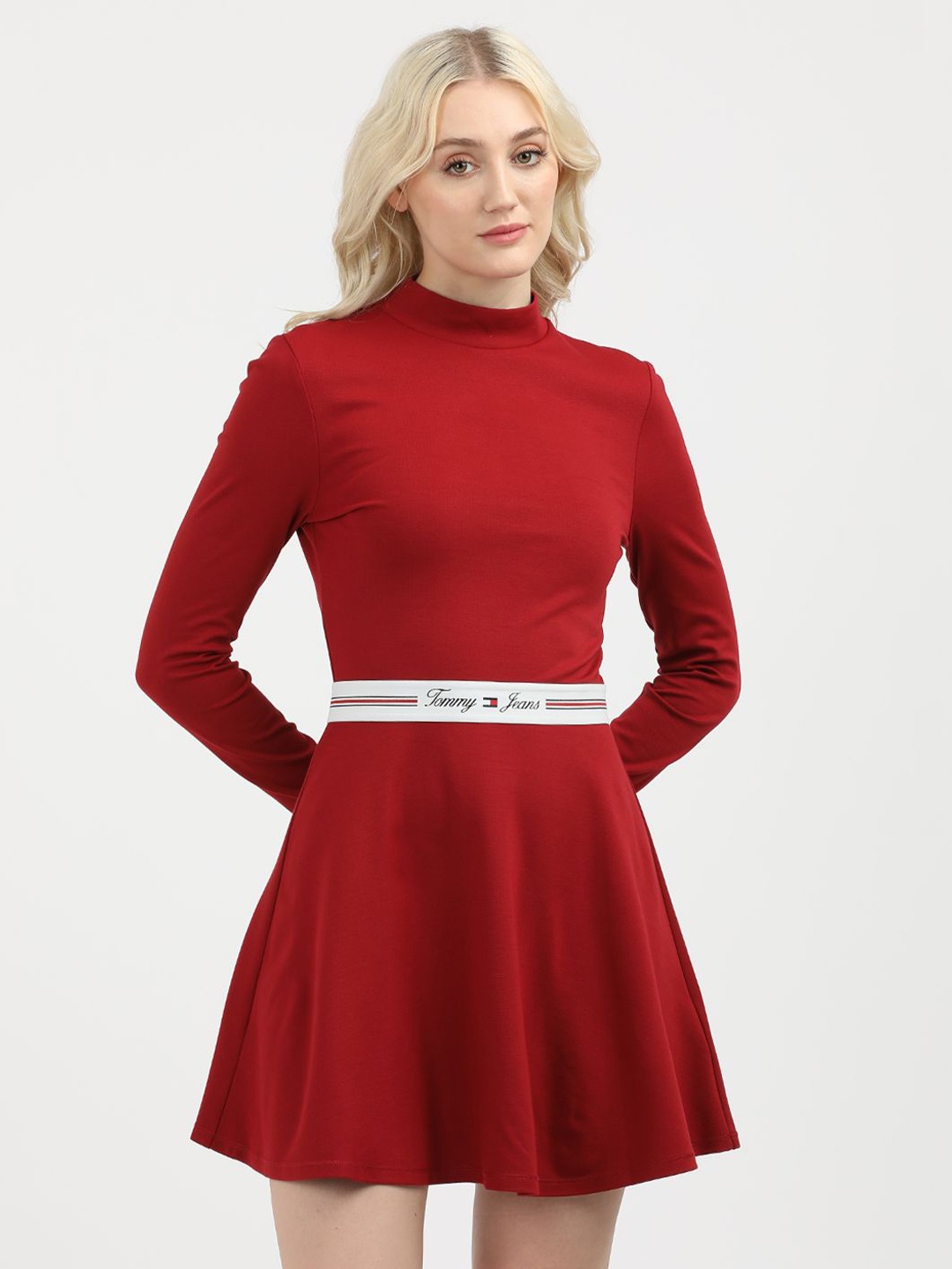 

Tommy Hilfiger Fit & Flare Mini Dress, Red
