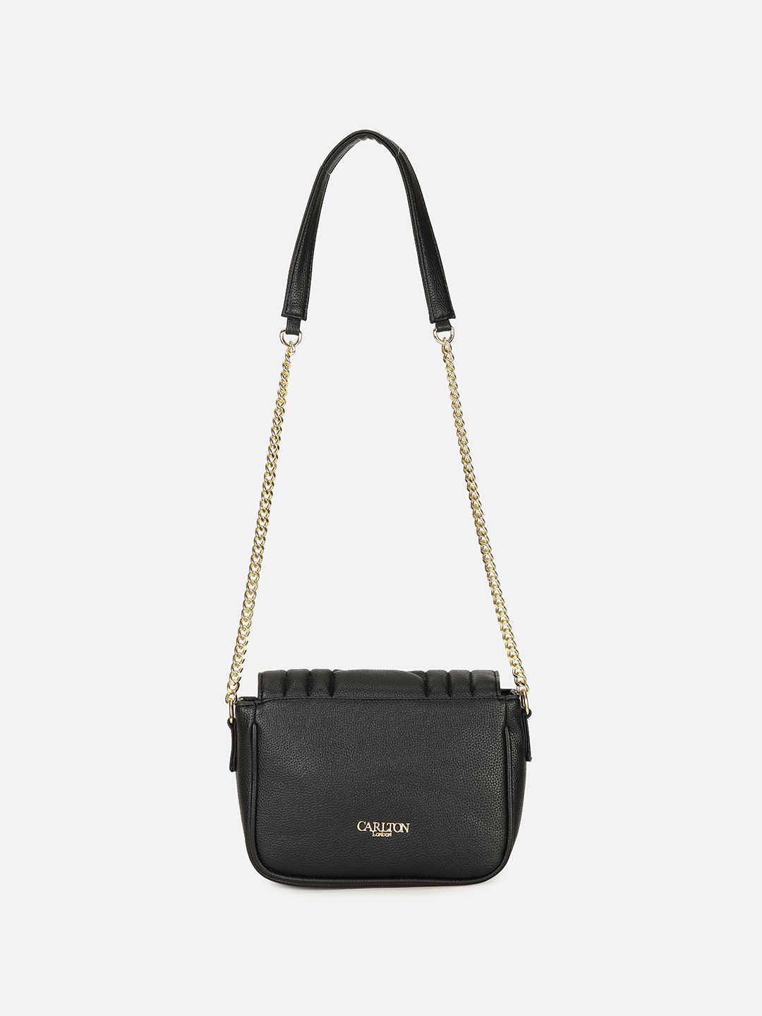 

Carlton London Structured Sling Bag with Quilted, Black