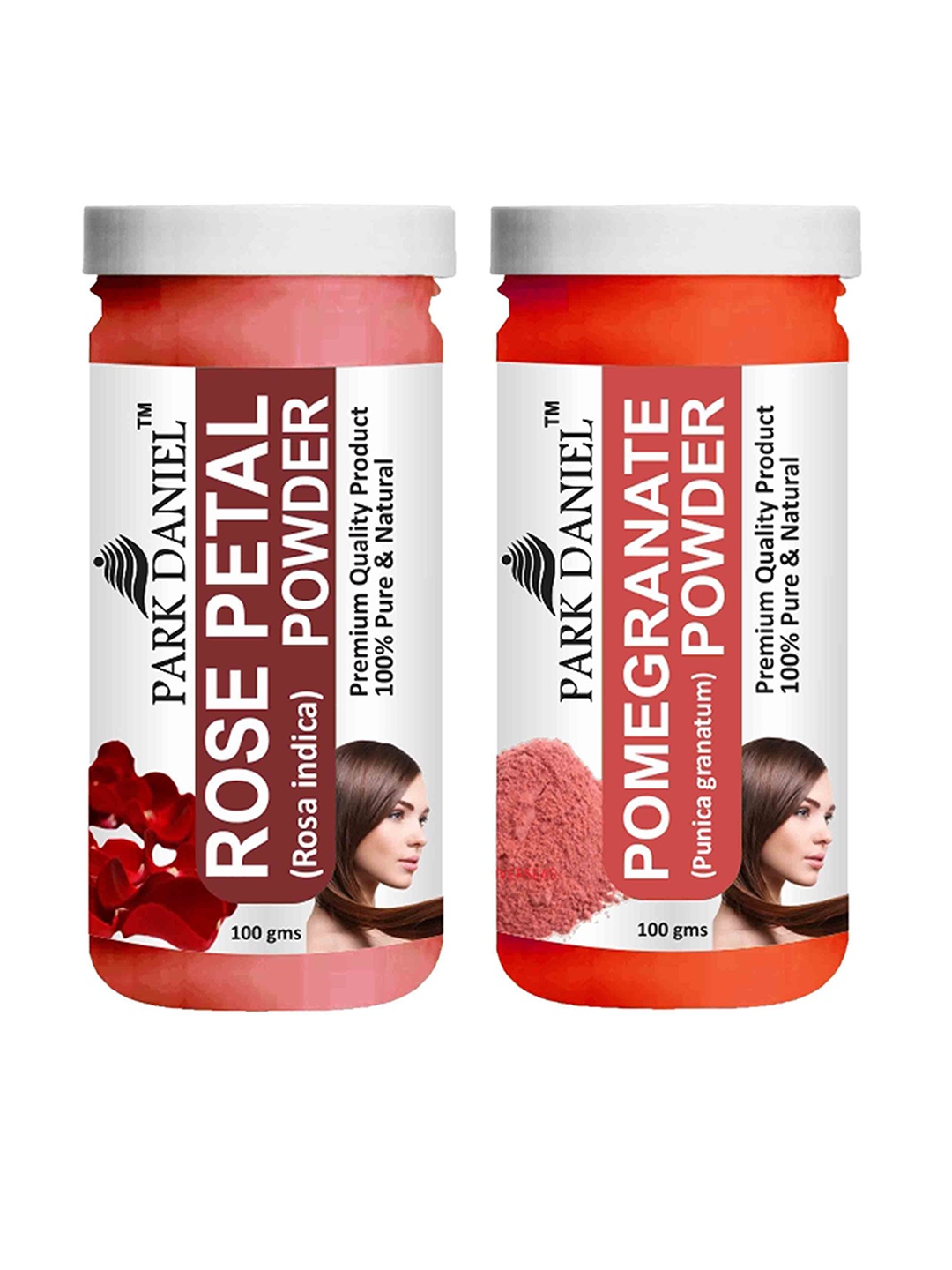 

Park Daniel Set Of 2 Rose Petal & Pomegranate Powder Skin & Hair - 100 g Each, Transparent