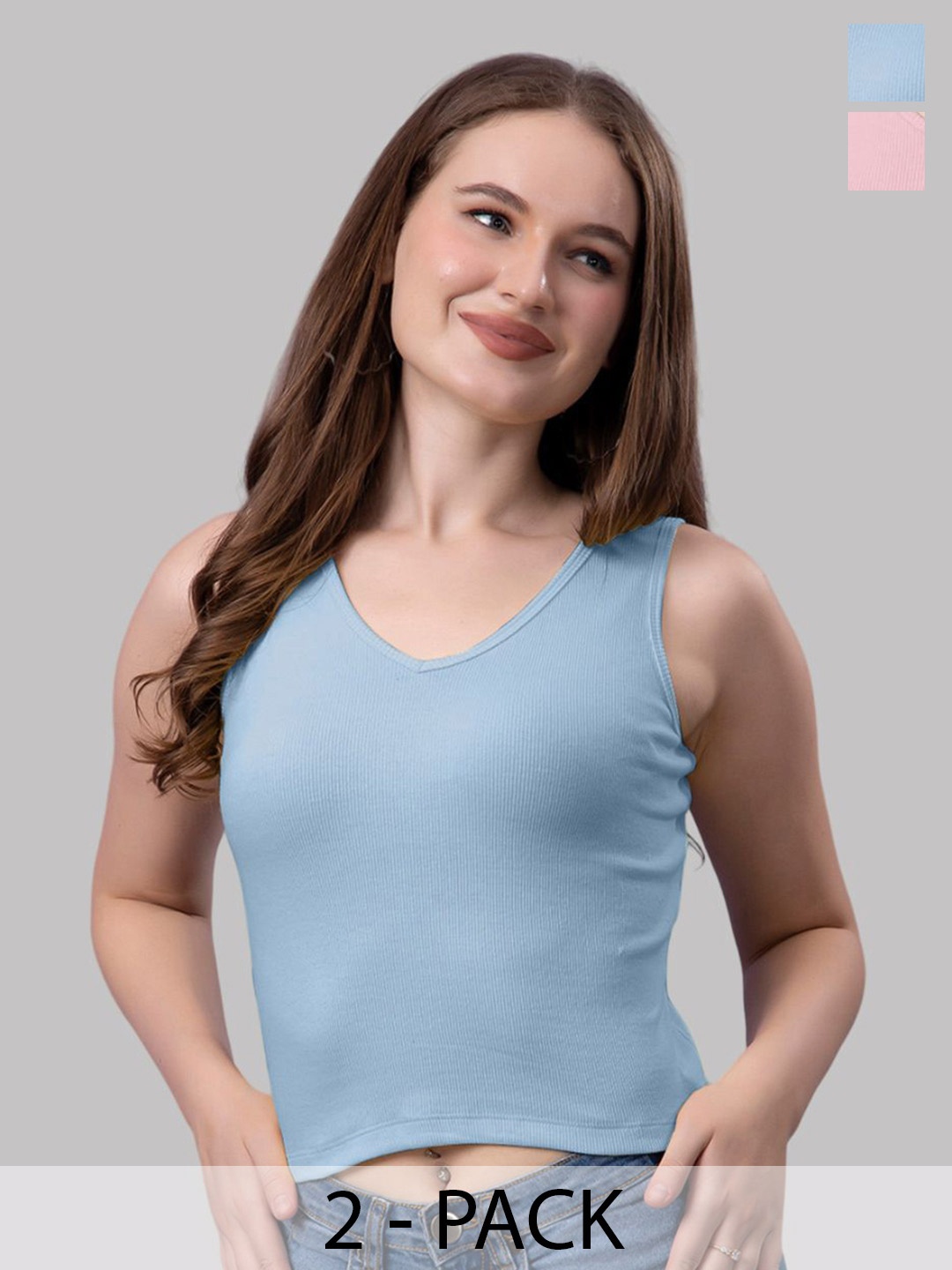 

Friskers Cotton Crop Top, Turquoise blue