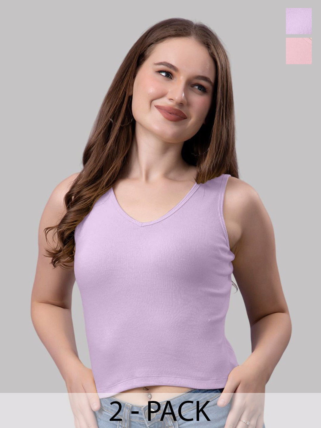 

Friskers Cotton Crop Top, Purple