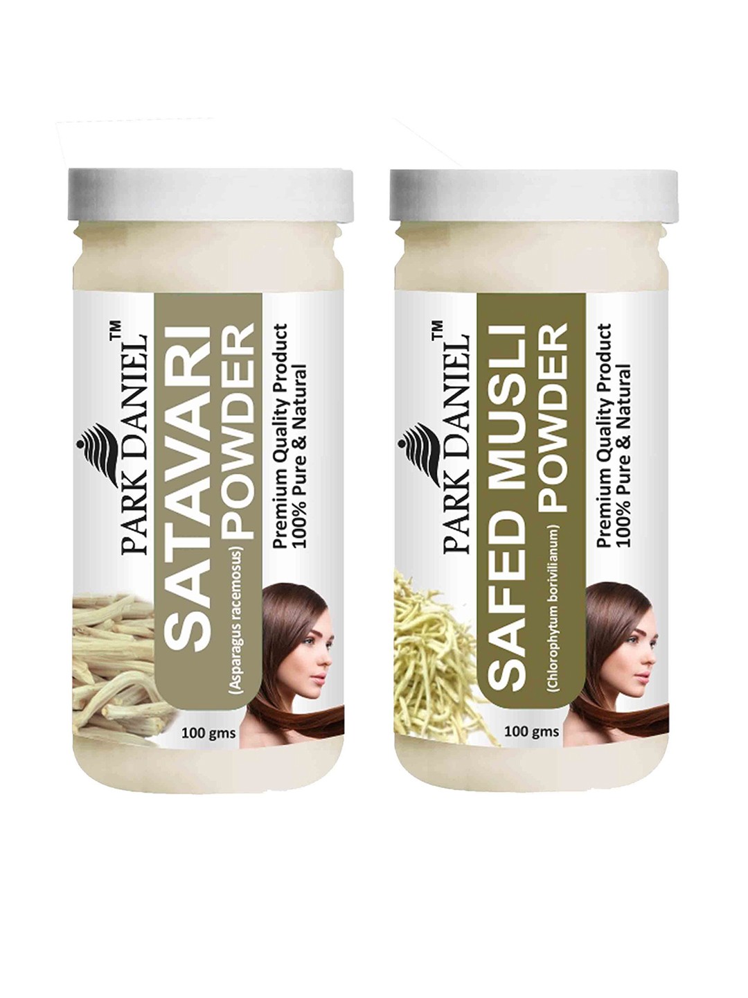 

Park Daniel Set Of 2 Satavari Powder & Safed Musli Powder Combo - 100 g Each, Transparent