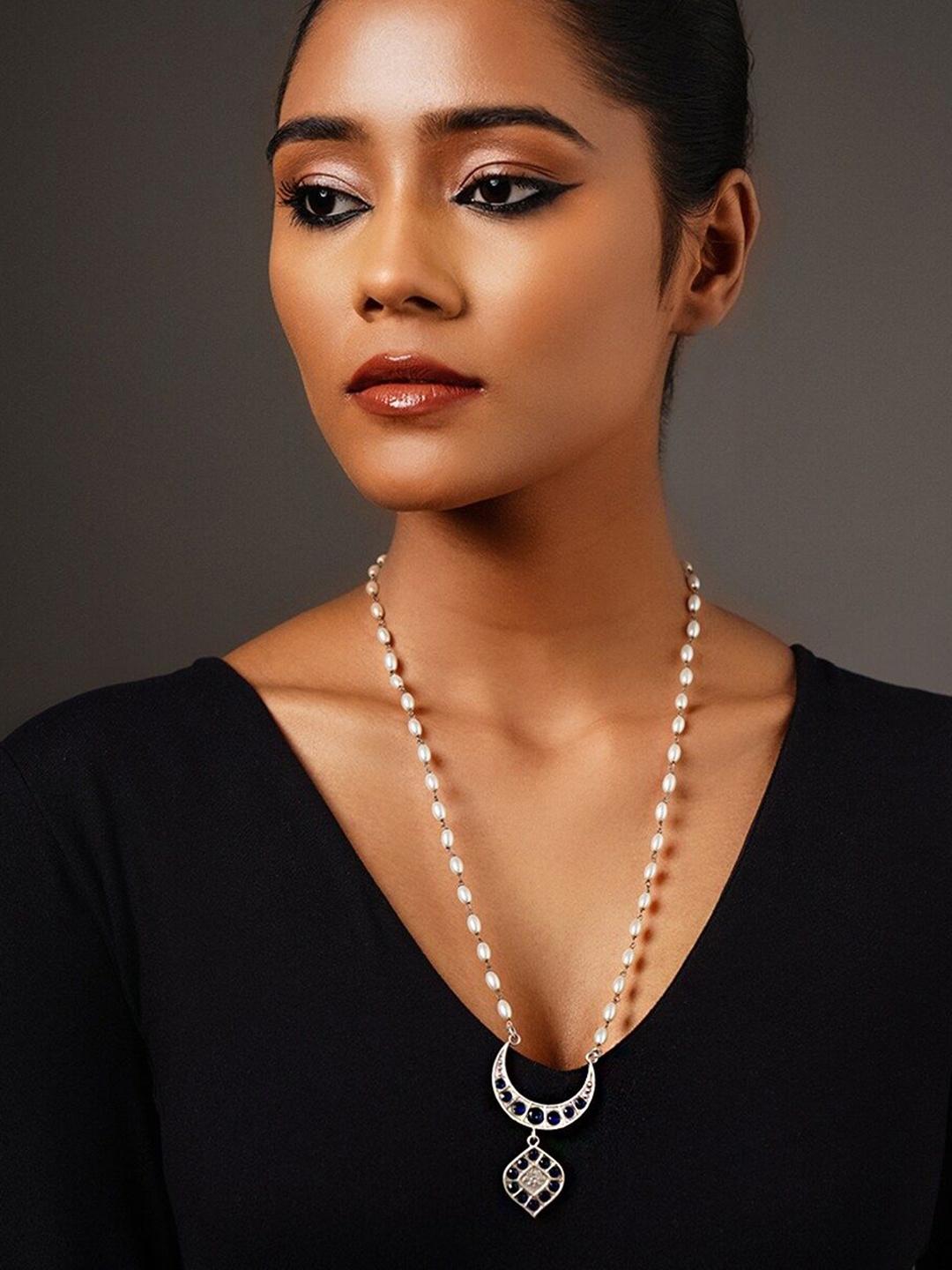 

JAYPORE Silver-Plated Brass Necklace