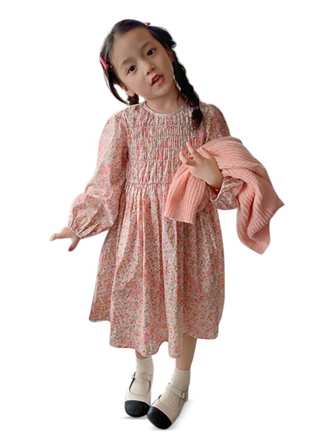

StyleCast x Revolte Floral Print Applique A-Line Dress, Pink