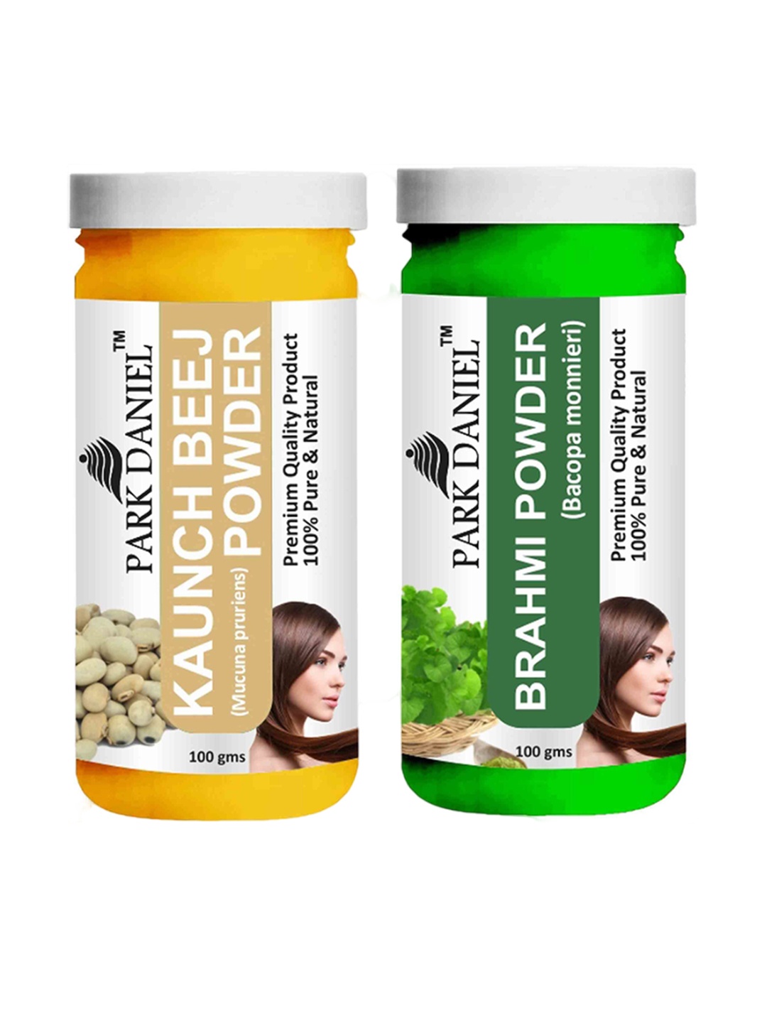 

Park Daniel Set Of 2 Kaunch beej Powder & Brahmi Powder Face Pack - 100 g Each, Transparent
