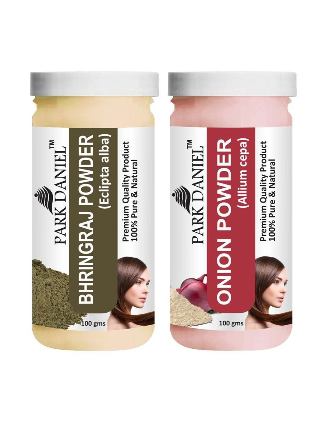 

Park Daniel Set Of 2 Bhringraj & Onion Powder For Hair & Skin - 100 g Each, Transparent