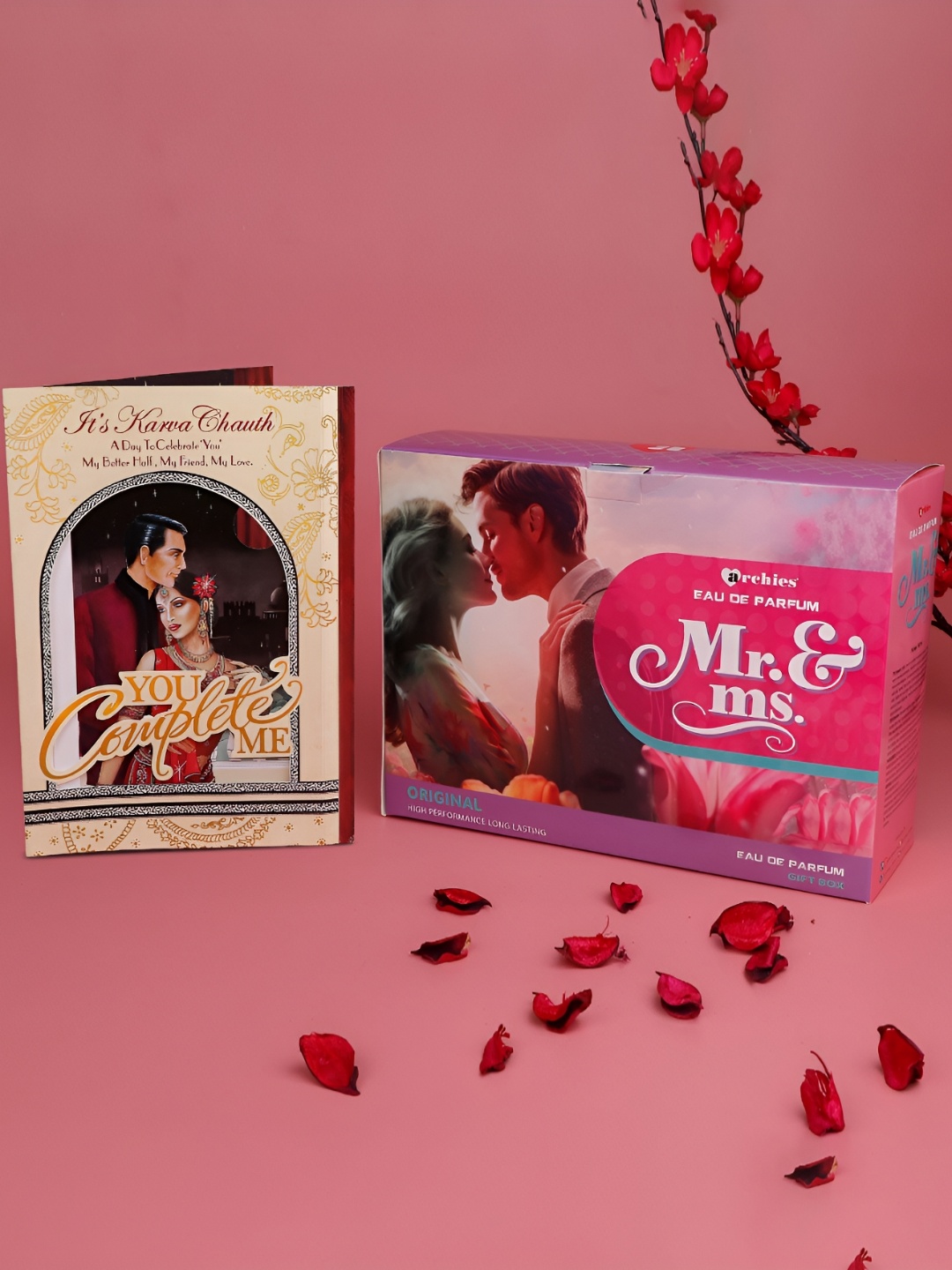 

Archies Karwa Chauth Special My Better Half Card with Perfume Gift Set, Pink