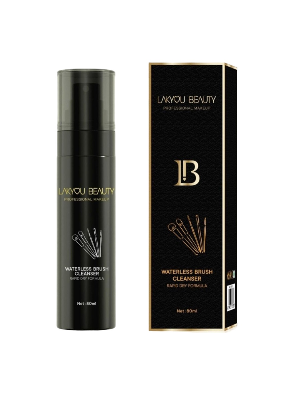 

LAKYOU BEAUTY Waterless Brush Cleanser - 80 ml, Black