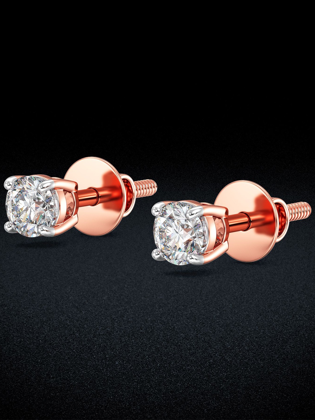 

Joyalukkas 18KT Rose Gold Diamond Earring-0.98g