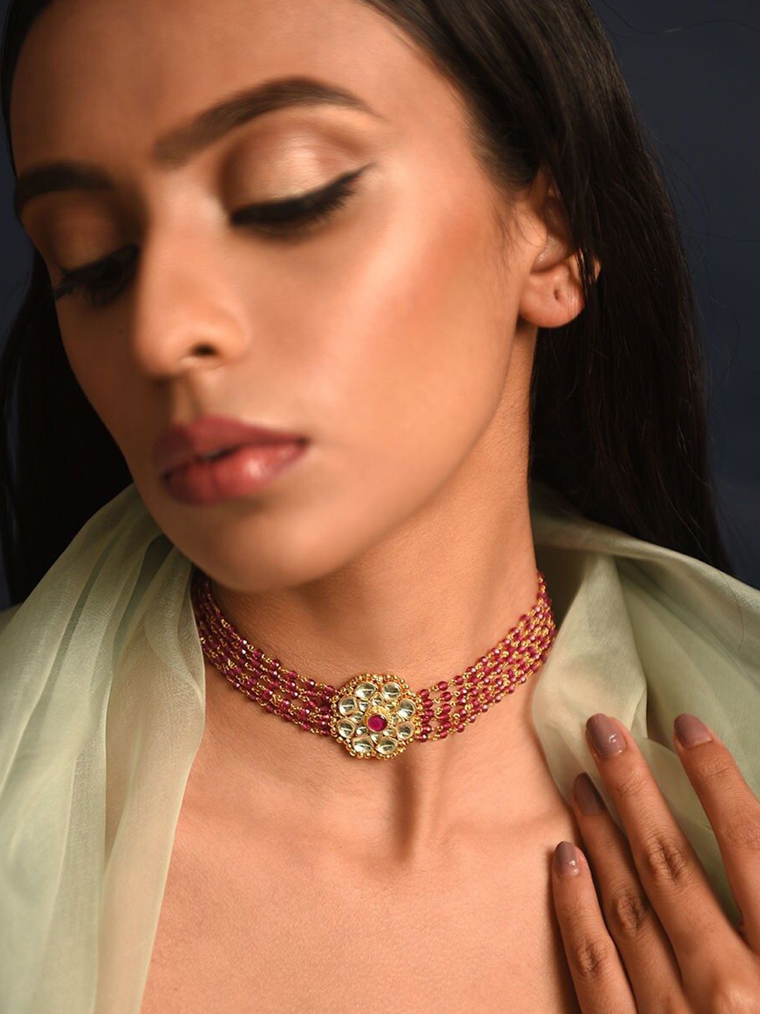 

JAYPORE Gold-Plated Brass Necklace