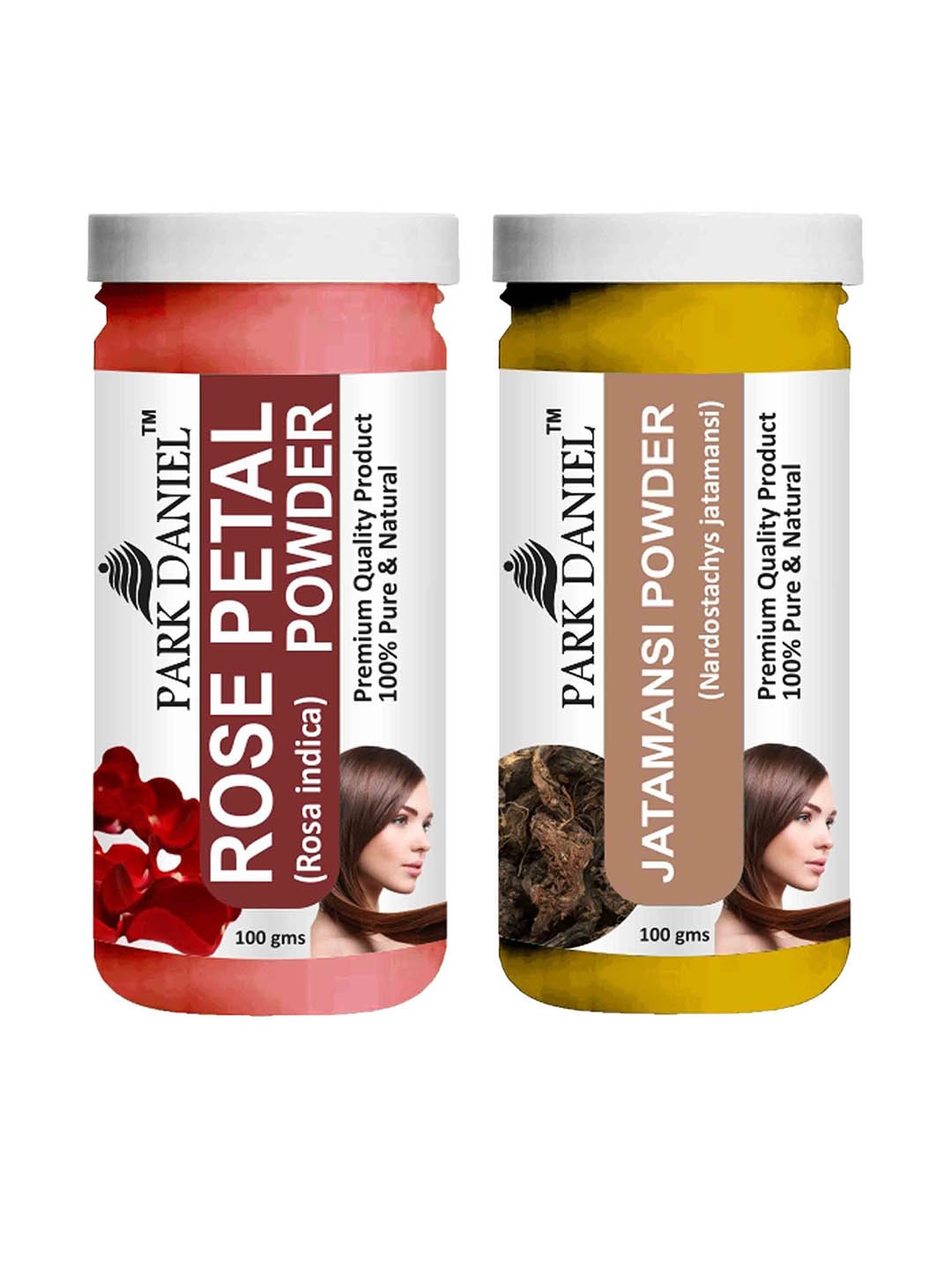 

Park Daniel Set Of 2 Jatamansi Powder & Rose Powder Hair & Face Mask Combo - 100 g Each, Transparent
