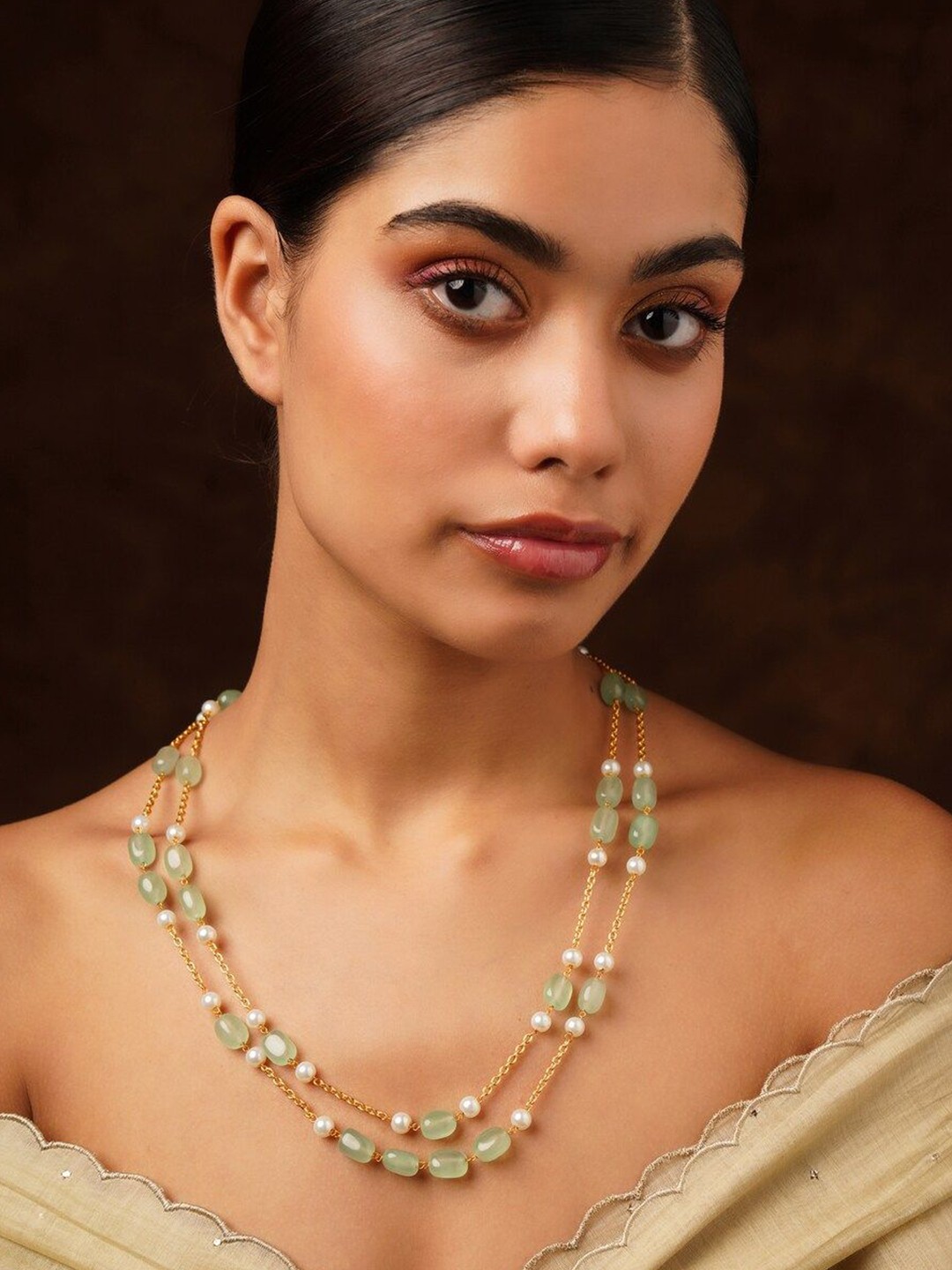 

JAYPORE Brass Necklace, Gold