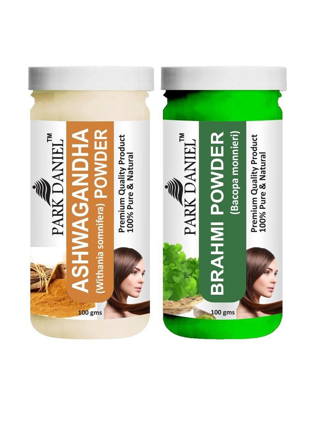 

Park Daniel Set Of 2 Ashwgandha & Brahmi Powder Face Pack - 100 g Each, White