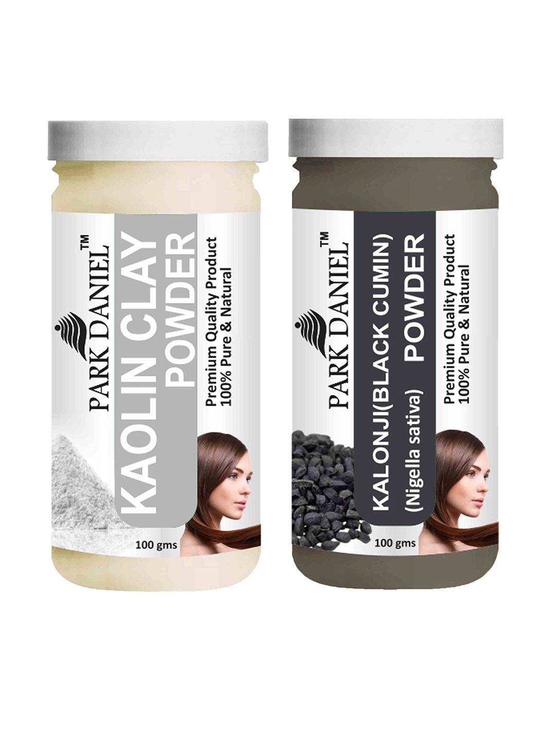 

Park Daniel Set Of 2 Kalonji Powder & Kaolin Clay Powder - 100 g Each, Transparent