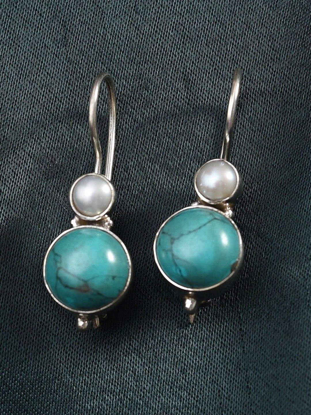 

JAYPORE Contemporary Drop Earrings, Silver