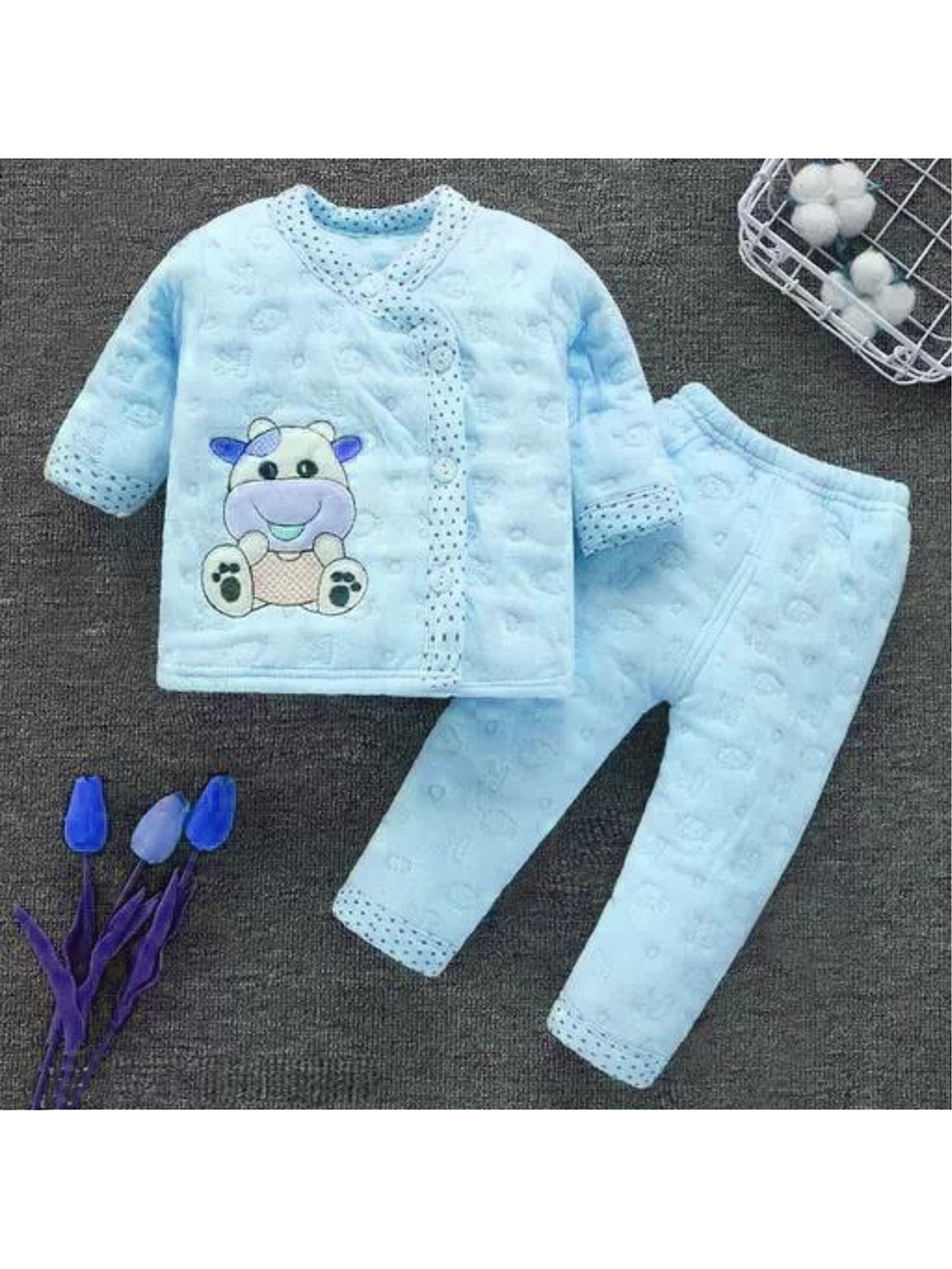 

Fancy Walas Kids Pure Cotton Clothing Set, Blue