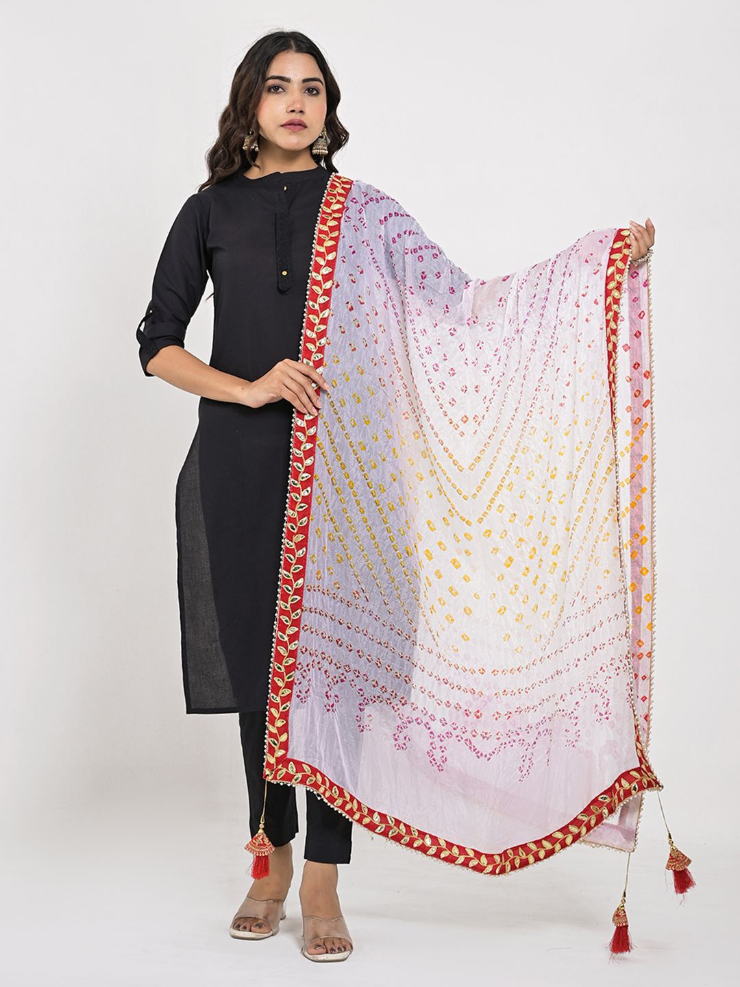 

Apratim Printed Dupatta, White