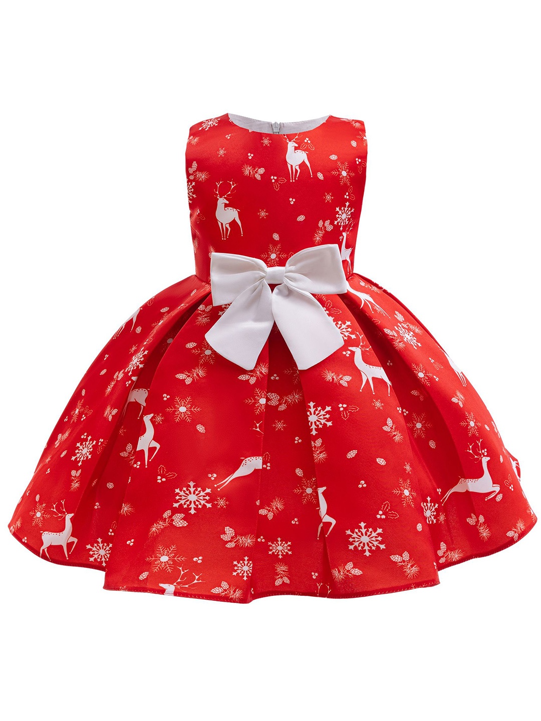 

StyleCast x Revolte Print Balloon Dress, Red