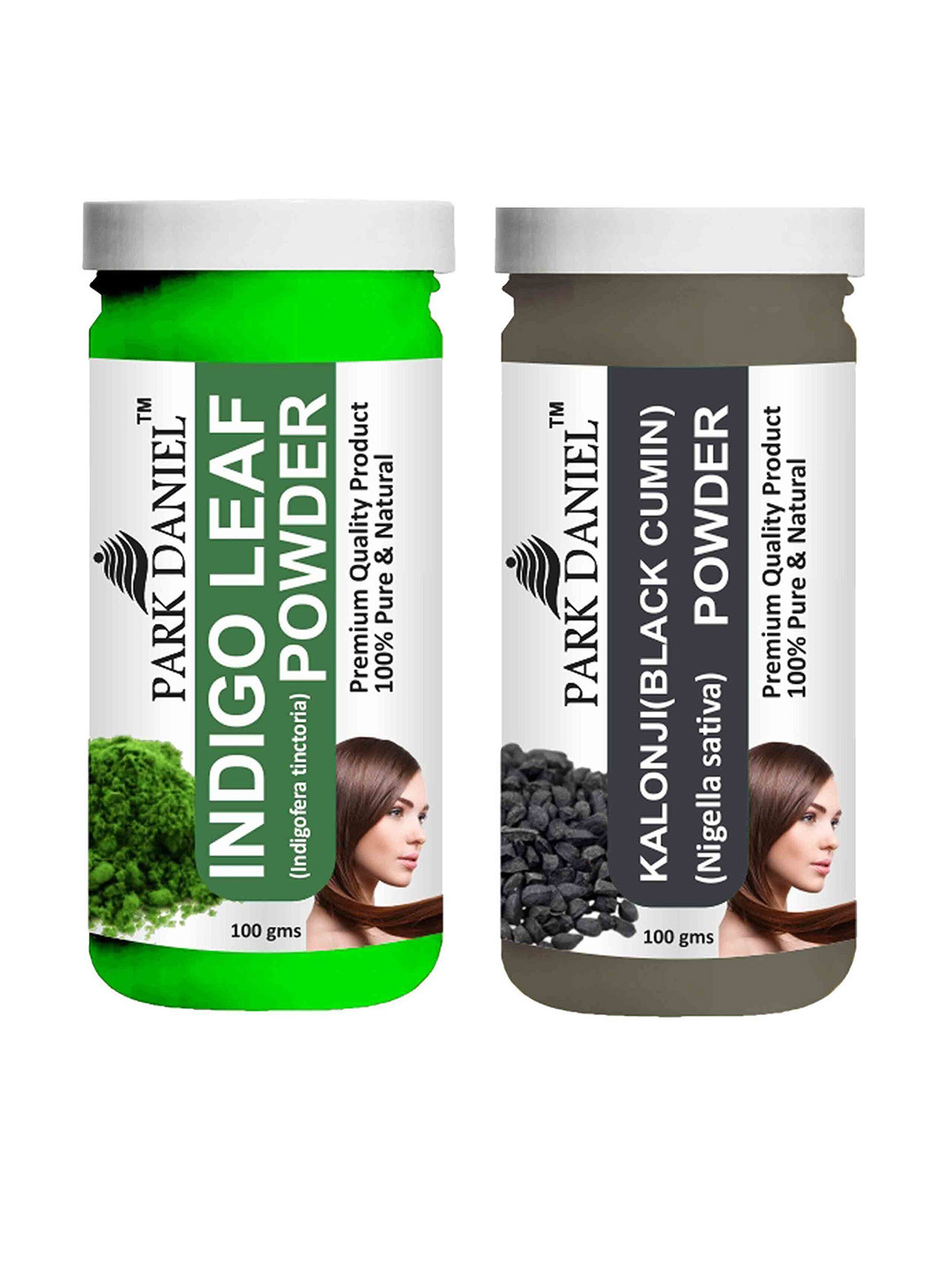 

Park Daniel Set Of 2 Indigo Leaf Powder & Kalonji Powder For Hair & Skin - 100 g Each, Transparent