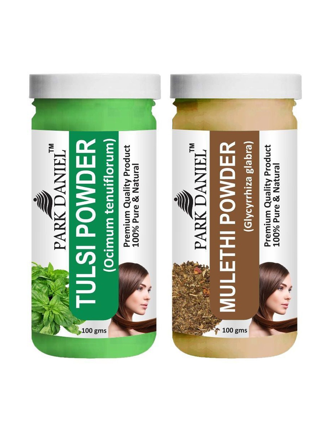 

Park Daniel Set Of 2 Tulsi & Mulethi Powder - 100 g Each, Transparent