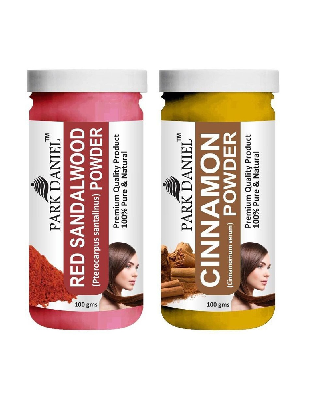 

Park Daniel Set Of 2 Pure & Natural Red Sandalwood & Cinnamon Powder - 100 g Each, White