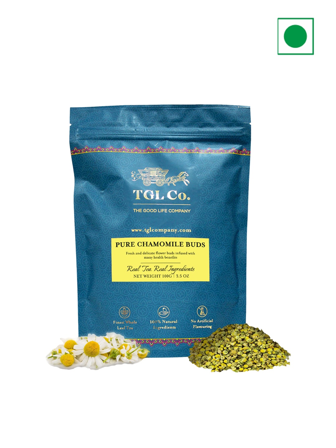 

TGL Co. Pure Chamomile Buds Tea Loose Leaf-100 gm, Yellow
