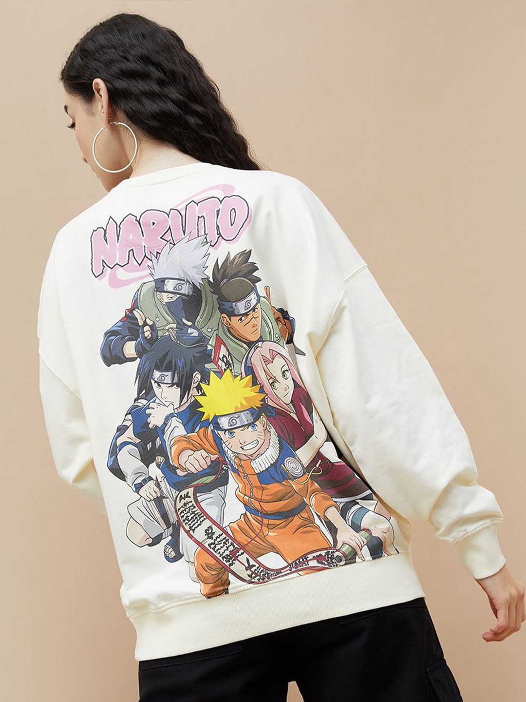 

Ginger by Lifestyle Women Naruto Sweatshirt, Off white