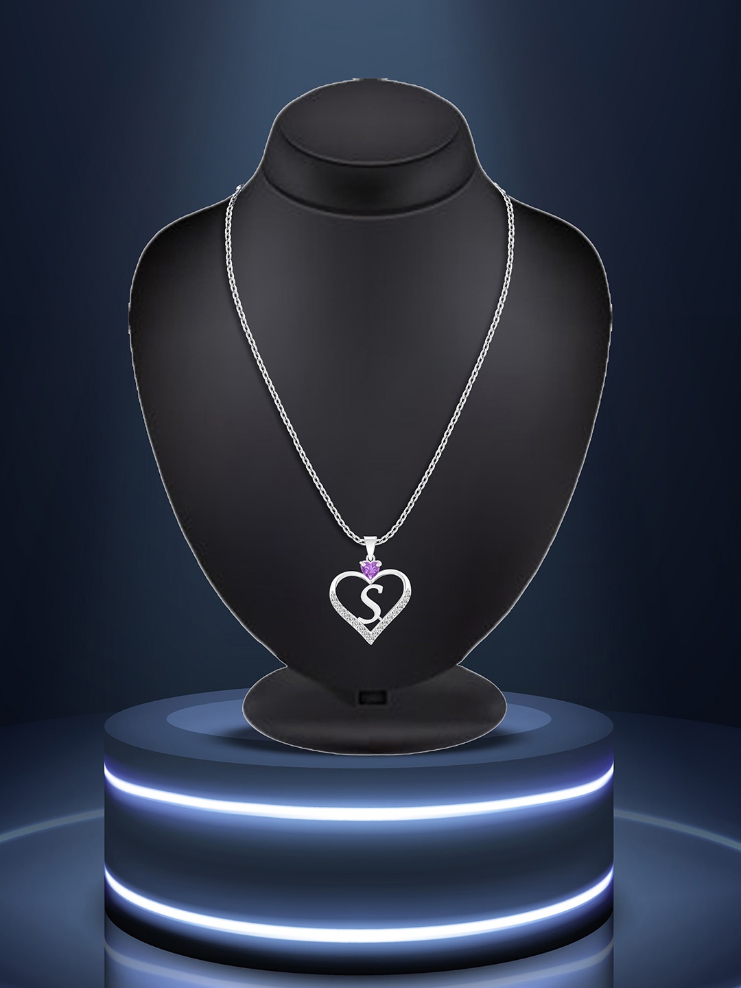 

Lila Silver-Plated Heart Shaped Pendants with Chains