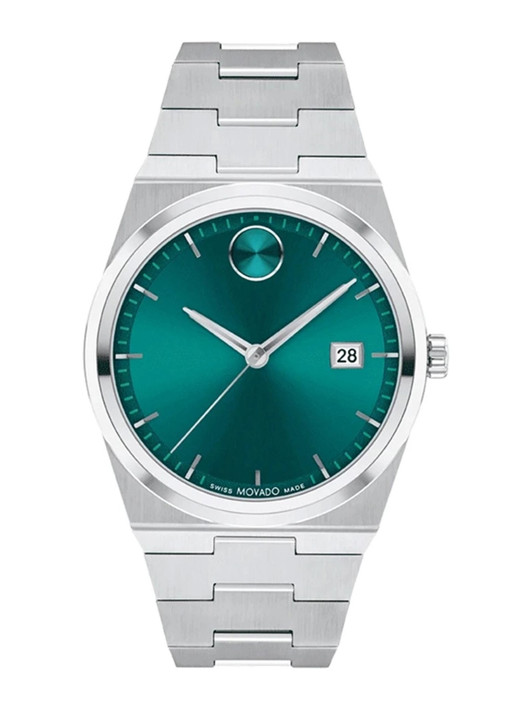 

MOVADO Men Dial & Stainless Steel Bracelet Style Straps Analogue Watch 3601222, Green