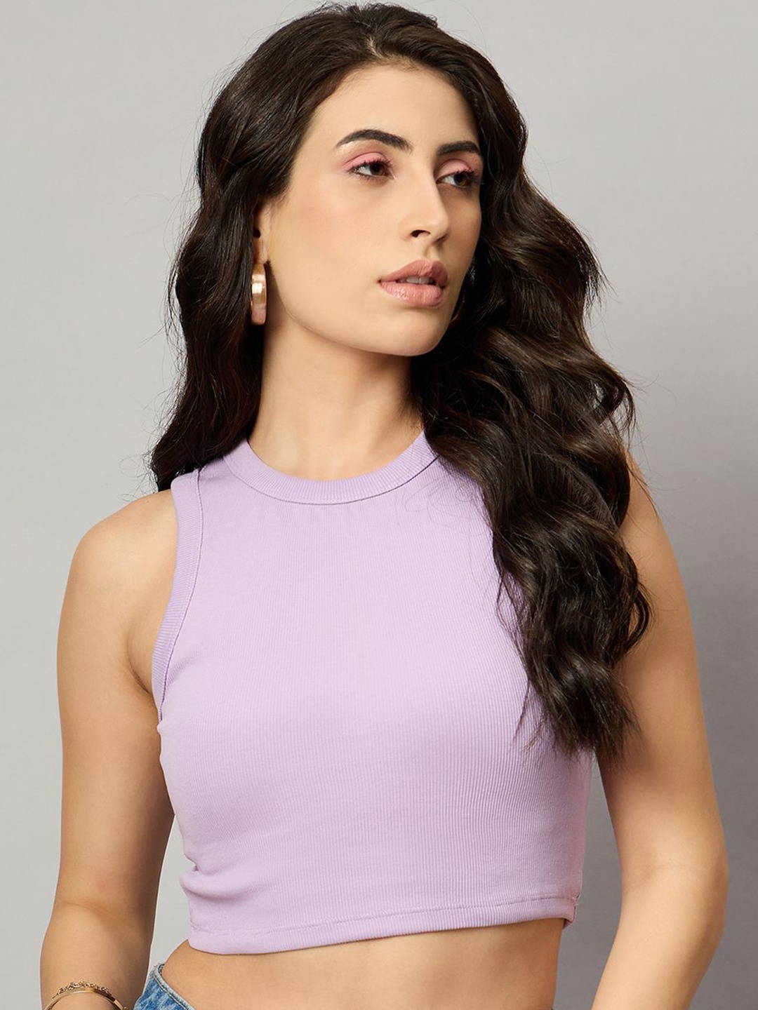 

Nun Tank Crop Top, Lavender